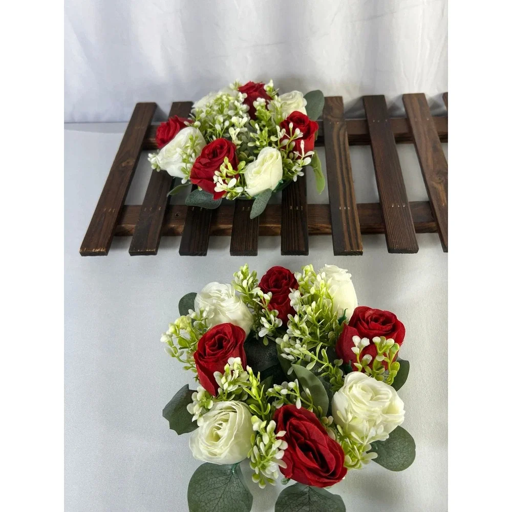 NUPTIO‎ Flower Wreath for Table Centerpieces: 8.5 Inch Small